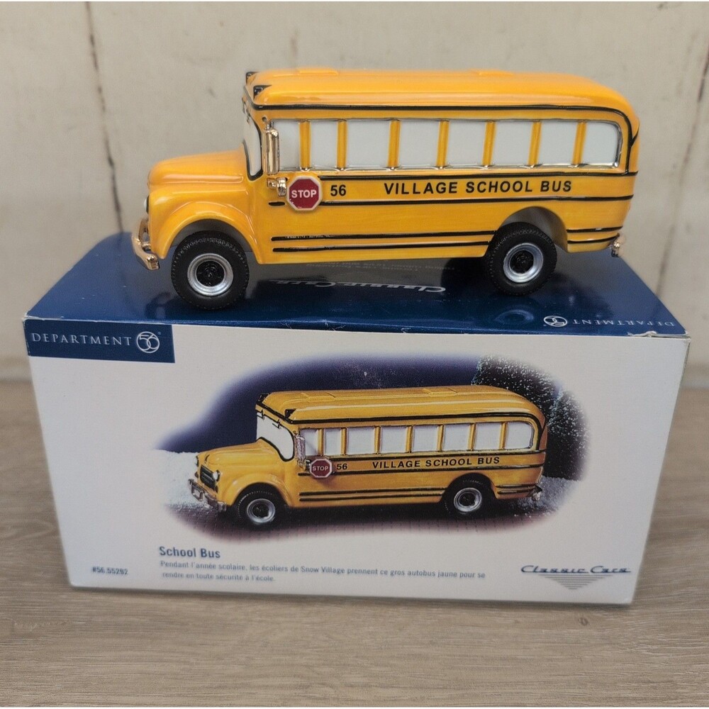 Dept 56  Snow Village - School Bus Classic Cars #55292